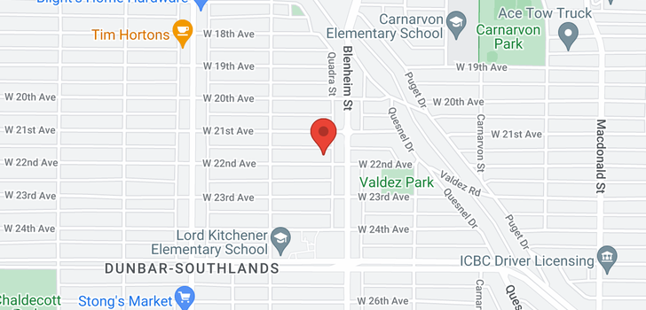 map of 3333 W 22ND AVENUE